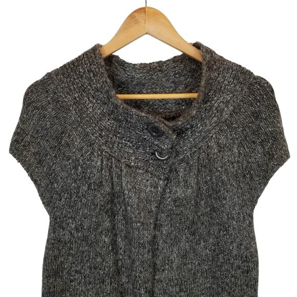 BCBGMAXAZRIA Womens Gray Cap Sleeve Long Duster Cardigan Size Large - Picture 4 of 8